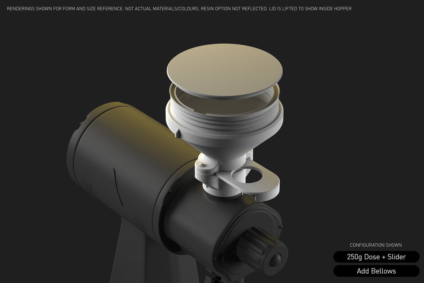 Single Dose Hopper & Bellows For Mahlkonig EK43