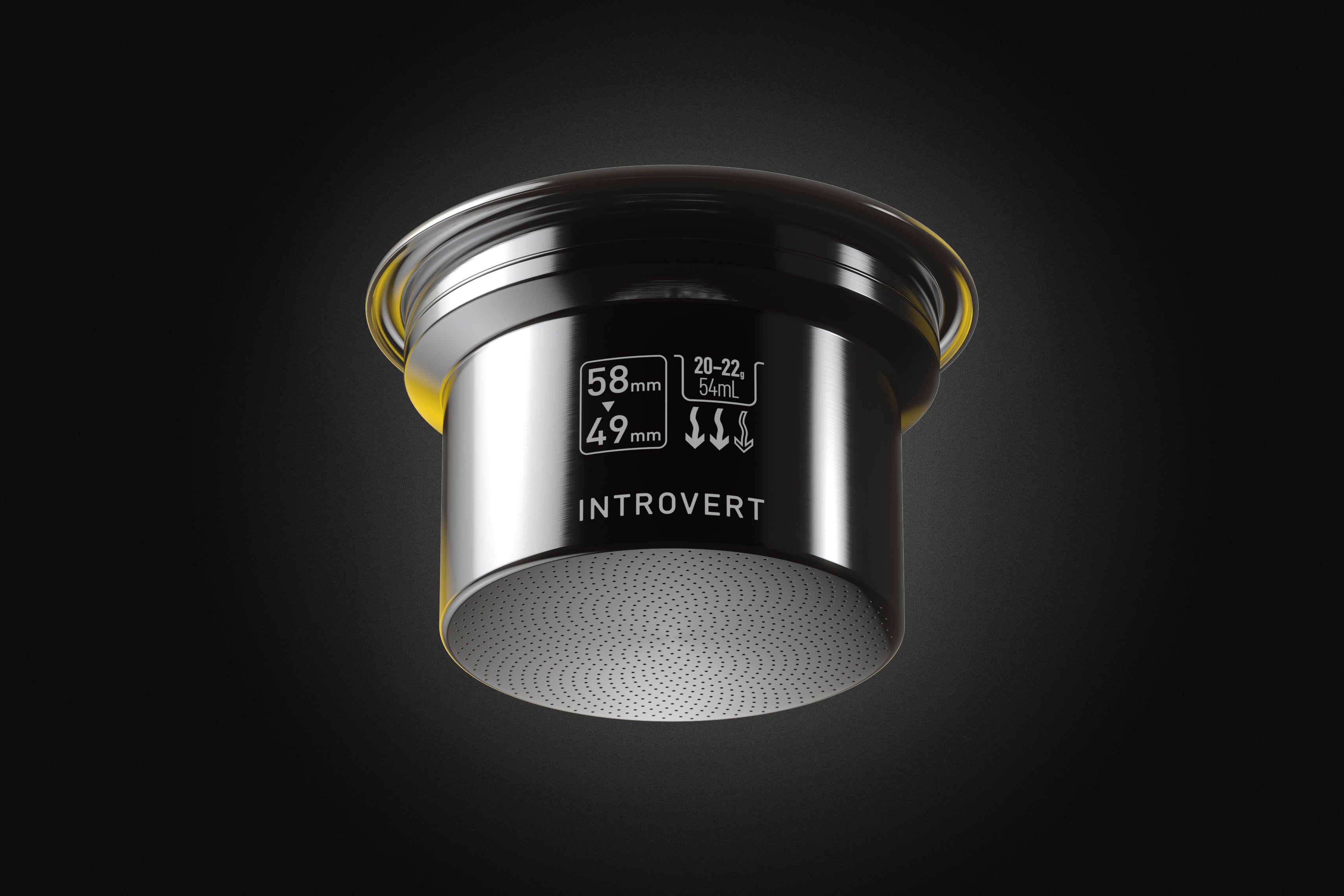 58mmから49mmへのステップダウンポルタフィルターバスケット – INTROVERT