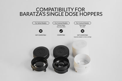 Bellows Adapter Kit For Baratza Single Dose Hoppers For Conical and Flat Burr Grinders