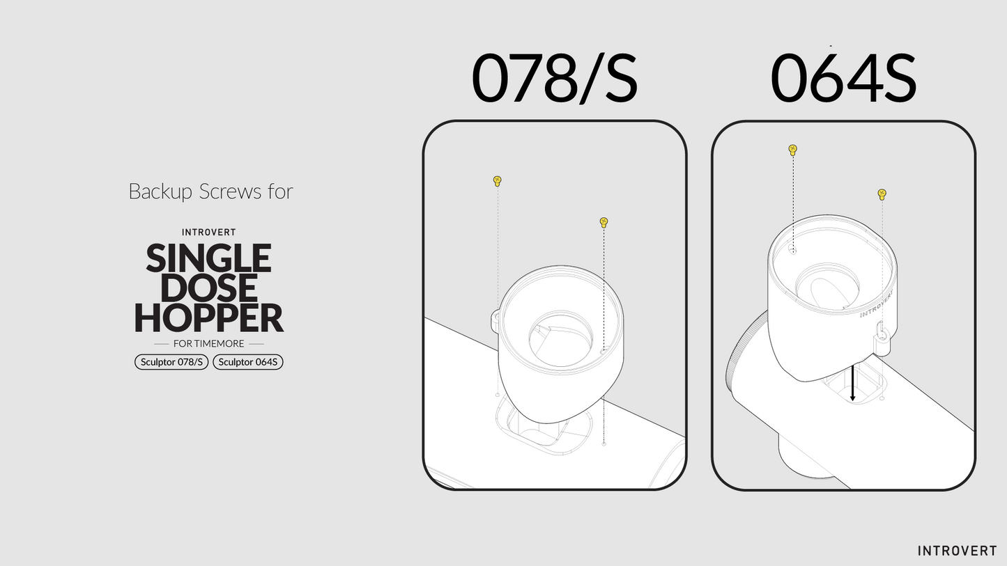Replacement Screws For INTROVERT Hopper For Timemore Sculptor 078S & 064S